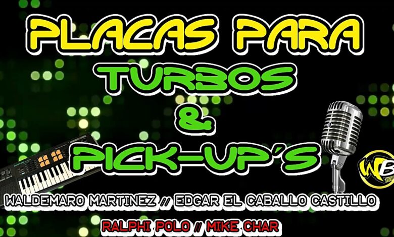 PLACAS PARA TURBOS Y PICK-UP – DESCARGA GRATIS